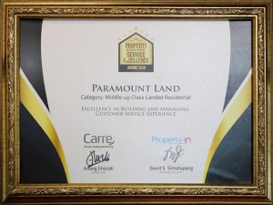 Paramount Land Raih Property Management Service Excellence Award 2018