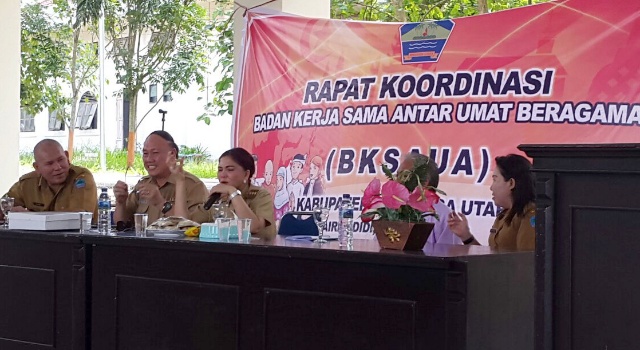 Bupati VONNIE PANAMBUNAN Buka Rakor BKSAUA
