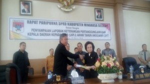 DPRD Minsel Gelar Rapat Paripurna LKPJ Pemerintah 2017