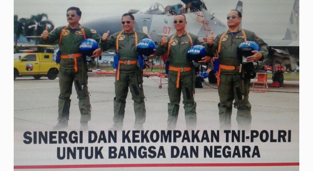 Foto kebersamaan TNI-Polri yang viral