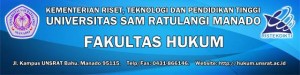 Informasi Penerimaan Mahasiswa Baru Fakultas HUKUM TA 2018/2019 Universitas SAM RATULANGI MANADO