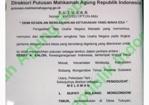 Sudah Menang di PTUN Manado, Firman Mustika Pastikan Pemkab Boltim Siap Hadapi Banding