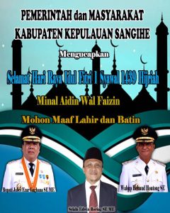 Pemkab Kepulauan Sangihe Mengucapkan Selamat Hari Raya Idul Fitri 1 Syawal 1438 H