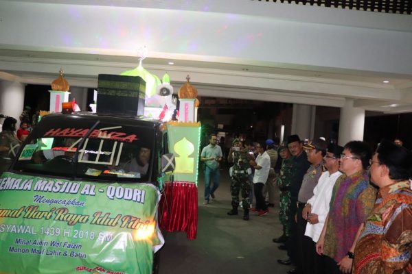 Di Pelepasan Pawai Takbiran, ANDREI ANGOUW Ucapkan Selamat Idul Fitri