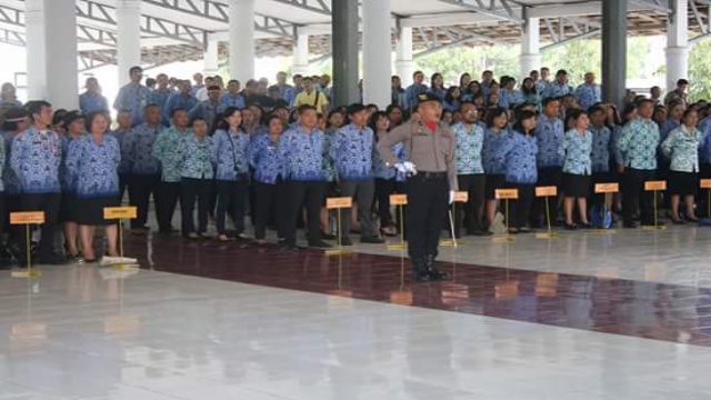 Hujan Tak Menyurutkan Peringatan Hari Lahir Pancasila di Minsel