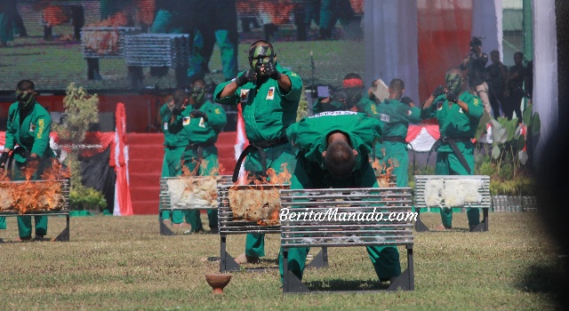 BERITA FOTO: Jadi Andalan, Yongmoodo Yonif Raider 712/Wiratama Tampil Spektakuler