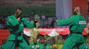 BERITA FOTO: Jadi Andalan, Yongmoodo Yonif Raider 712/Wiratama Tampil Spektakuler