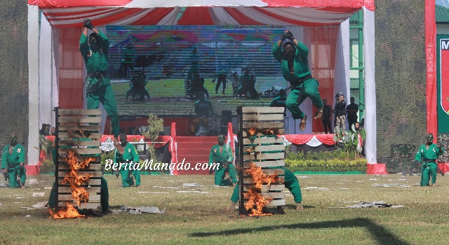 BERITA FOTO: Jadi Andalan, Yongmoodo Yonif Raider 712/Wiratama Tampil Spektakuler