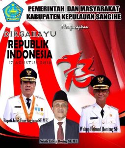 Pemkab Kepulauan Sangihe Mengucapkan Selamat HUT Ke-73 Kemerdekaan RI