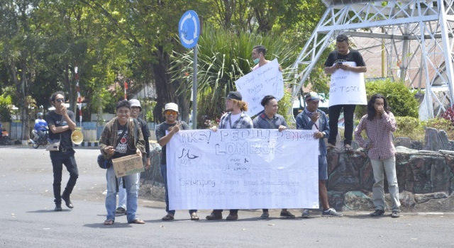 Peduli Lombok, Anak Vespa dan Pecinta Alam Bitung Galang Bantuan