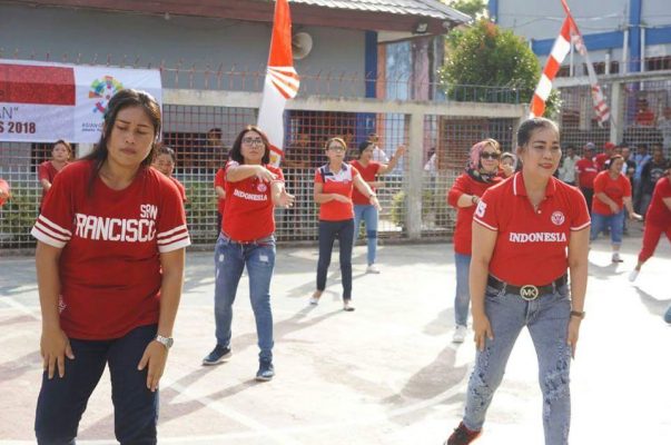 Turut Pecahkan Rekor Dunia, Warga Rutan Manado Goyang Poco-poco 