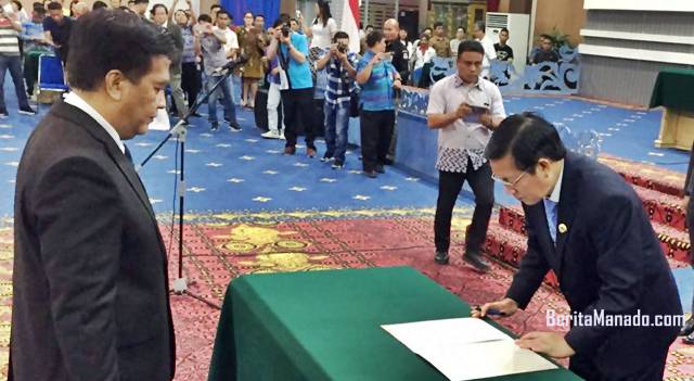 Vicky Lumentut Lantik Bart Assa Penjabat Sekkot Manado