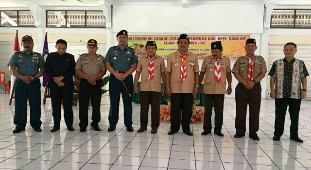 Bupati Jabes Gaghana Hadiri Pembukaan Muscab Gerakan Pramuka Sangihe