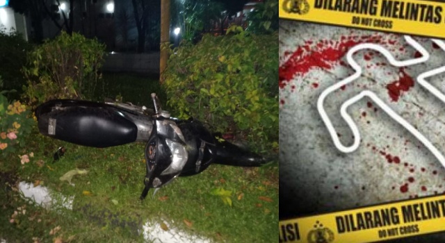 Melaju dengan Supra Fit, Nyawa Amad dan Fandy Melayang Usai Tabrak Trotoar