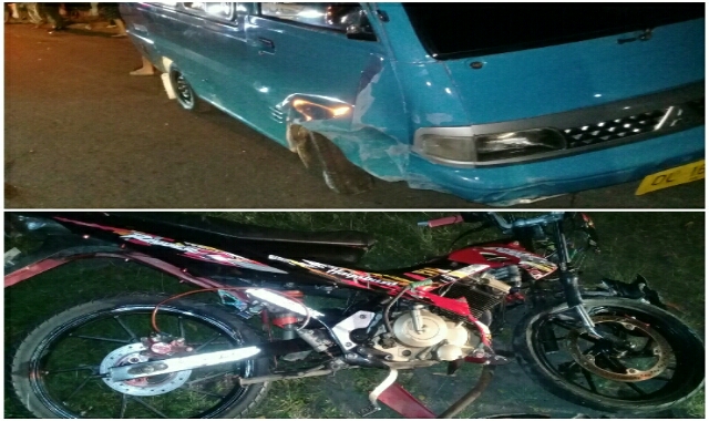 Tabrak Mikrolet, Pengendara Satria FU Patah Kaki