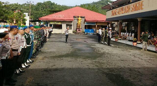 Polres Sangihe Gelar Apel Operasi Lilin Samrat 2018