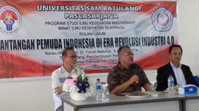 Deputi Bidang Pemberdayaan Pemuda Kemenpora RI Beri Kuliah Umum di Unsrat