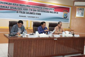 Mahkamah Kehormatan Dewan DPR RI Kunjungi Polda Sulut