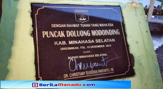 Safari Natal di Modoinding, Bupati Tetty Paruntu Resmikan Objek Wisata Bukit Doluong