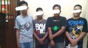 Viral di Medsos, Empat “Jagoan” yang Beraksi di Alfamart Sagerat Ditangkap