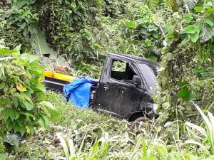 Mobil Masuk Jurang di Ruas Koka-Kembes
