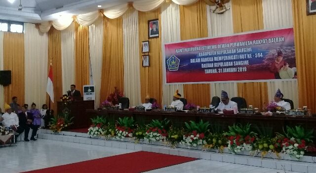 HUT Daerah Sangihe ke-594 Diparipurnakan