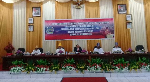 HUT Daerah Sangihe ke-594 Diparipurnakan