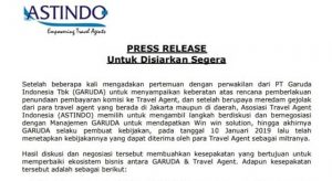 ASTINDO Lakukan Negosiasi Dengan Garuda Indonesia