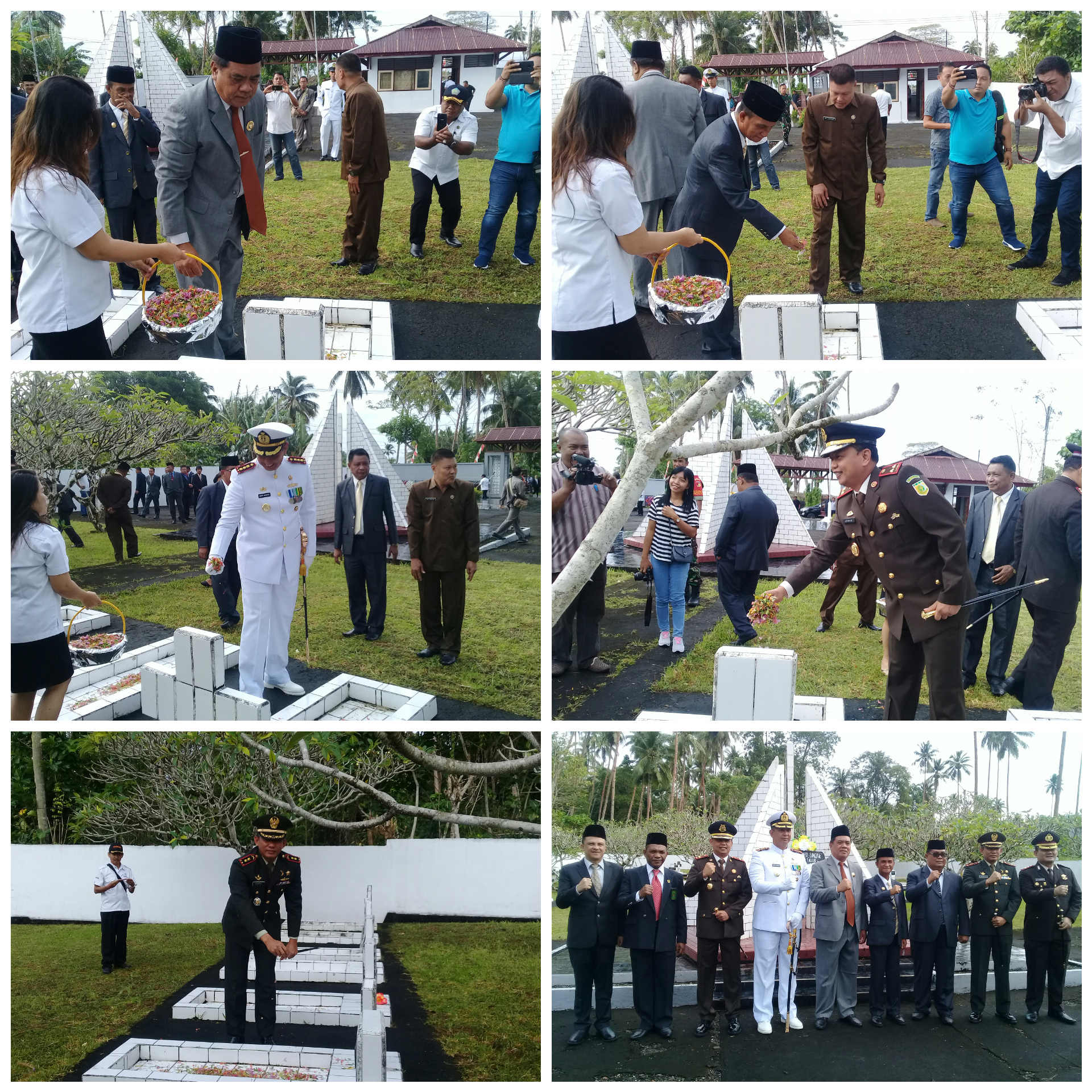 Bupati Jabes Gaghana dan Wabup Helmud Hontong Bersama Forkopimda Ziarah ke Makam Pahlawan