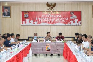 Gelar Forum Pemilu 2019 Damai dan Sejuk, Kapolda Harap Stakeholder Komitmen