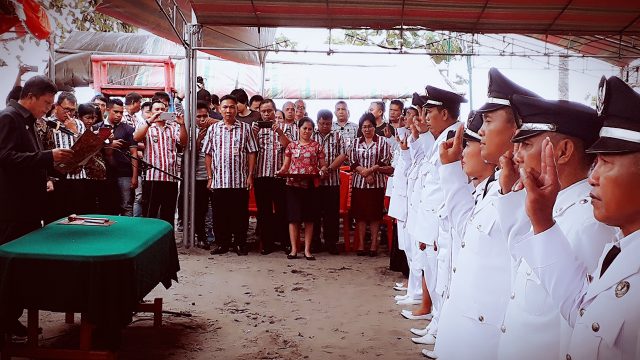 Ini Mereka 12 Penjabat Hukum Tua se-Kecamatan Pusomaen yang Dilantik