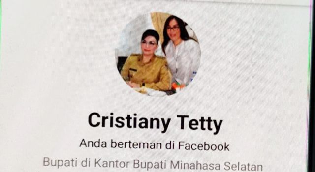 Akun Palsu! Rusak Popularitas Bupati Tetty Paruntu