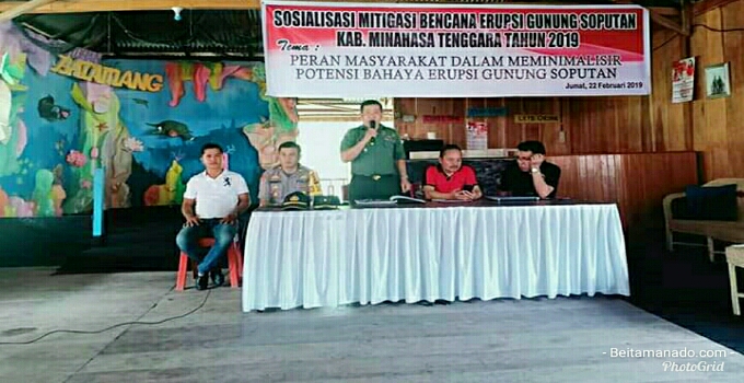 Kesbangpol Mitra Gelar Sosialisasi Mitigasi Bencana Erupsi Gunung Soputan