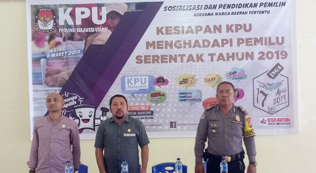 Sosialisasi Pemilu 2019, KPU Sulut Temui Warga Kema-Kauditan
