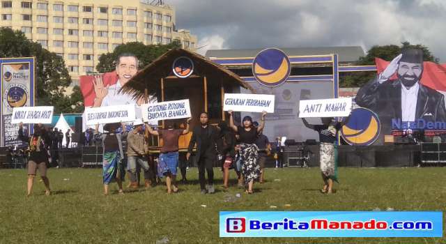 Kampanye Akbar NasDem Sulut Tampilkan Drama Kolosal Si Tou Timou Tumou Tou