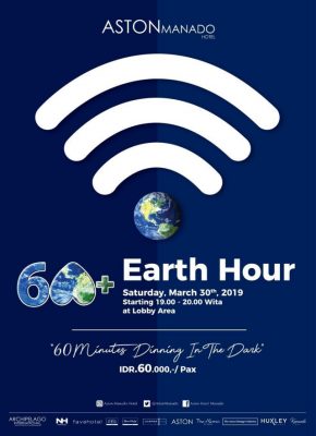 Dipenuhi Lilin, Hotel Aston Manado Rayakan Earth Hour 2019