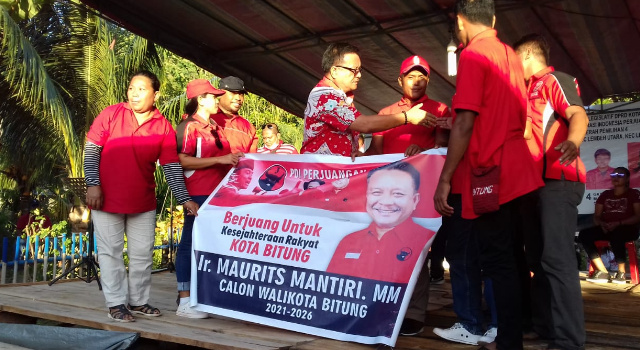 Grassroots PDI P Lembeh Gaungkan Maurits Mantiri Wali Kota Bitung 2021-2026
