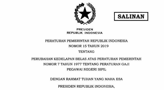 Berlaku Mulai 1 Januari 2019 Jokowi Teken Kenaikan Gaji Pns Beritamanado Com Berita Terkini Manado Sulawesi Utara