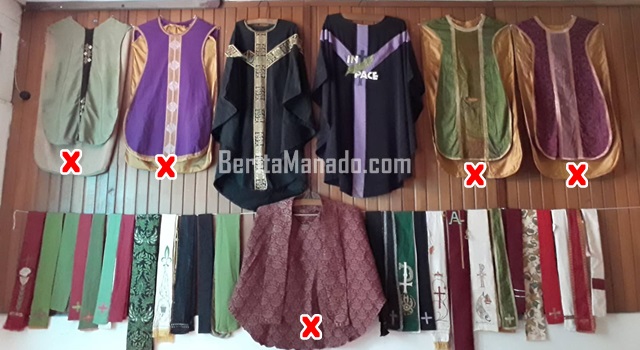 Paroki St. Petrus Langowan Koleksi Kasula Berusia Diatas 50 Tahun?
