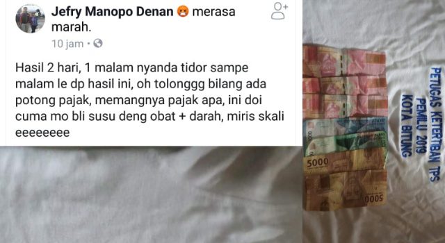 Petugas Pengamanan Pemilu 2019 Bitung Keluhkan Honor Dipotong