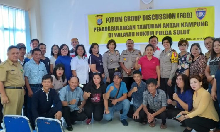 Dirbinmas Polda Sulut Gelar FGD Cegah Tawuran Antar Kampung di Wanea