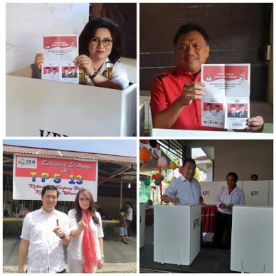 Gubernur Nyoblos di Malalayang Dua, Wagub Tanjung Batu dan Sekprov Winangun