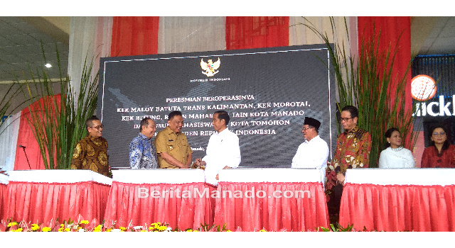 Presiden Joko Widodo Tanda Tangani Prasasti 3 Proyek dan 2 Rusun di Manado