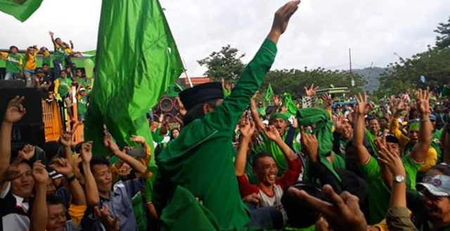 Ribuan Massa Pendukung Faisal Dzulkarnain Hijaukan Kampanye PPP Bitung