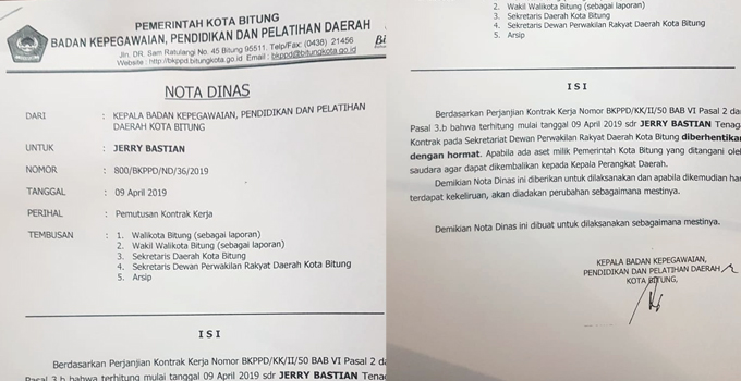 Puluhan Tahun Mengabdikan Diri Sebagai THL, Jerbas Diberhentikan dengan Nota Dinas