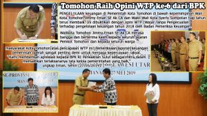 Tomohon Raih Opini Wajar Tanpa Pengecualian ke-6 dari BPK