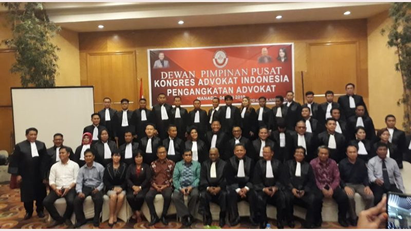 DPD Kongres Advokat Indonesia Sulut Digelar, 41 Orang Dilantik