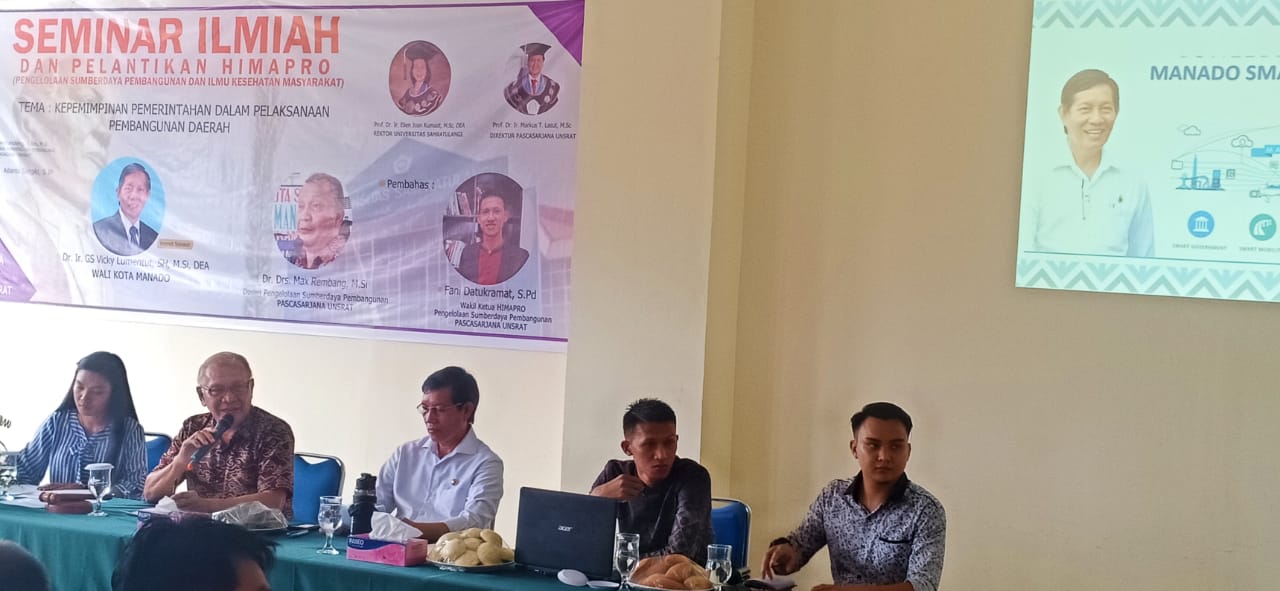 Jadi Pembicara di Seminar Ilmiah, Vicky Lumentut Paparkan Progres Pembangunan Kota Manado