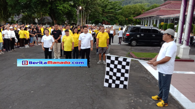 Peringati Dua Tahun Gahagho, Pemkab Sangihe Gelar Jalan Sehat