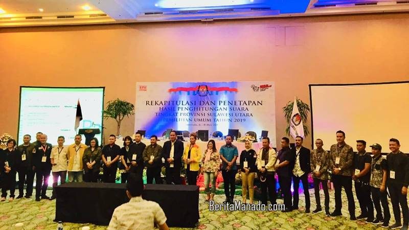 Pleno KPU: Rekapitulasi dan Penetapan Hasil Penghitungan Suara Tingkat Provinsi Sulawesi Utara di Peninsula Hotel Manado